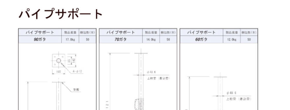 パイプサポートのイメージ