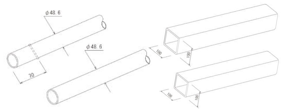 パイプ、クランプ類のイメージ